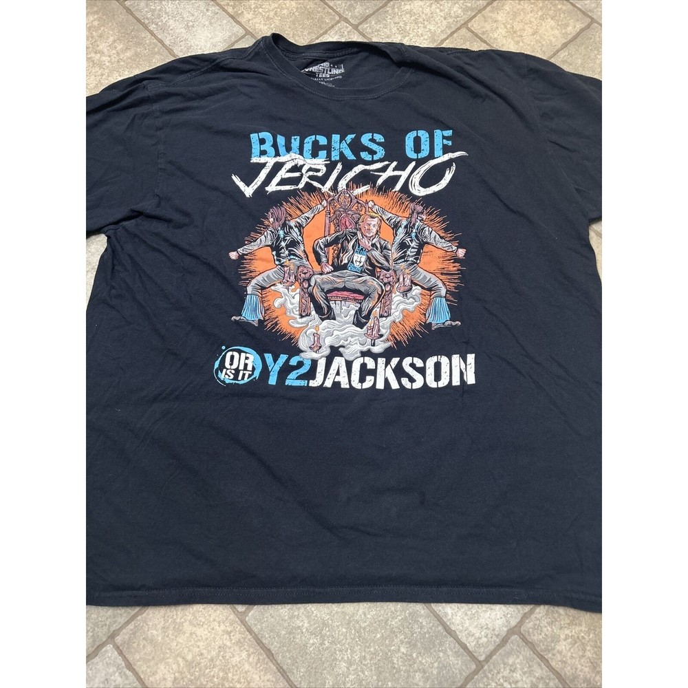 Pro Wrestling Tees Bucks of Jericho Y2 Jackson T-Shirt Men's 2XL Graphic Black